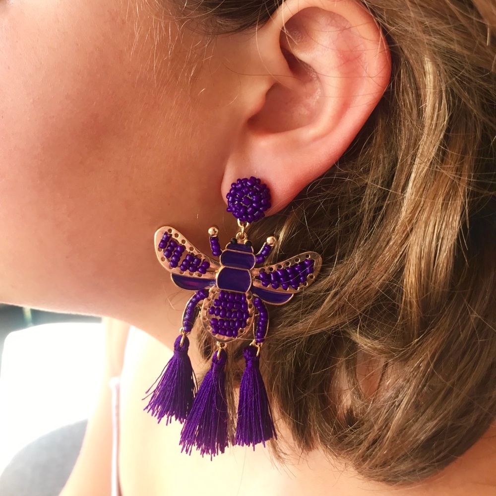 Boho Bee 🐝 Tassel Earrings - Picture 1 of 4